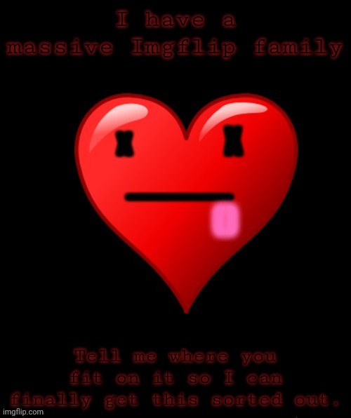 Tell me who's kid who are,if you're married,who youre married to ect. | I have a massive Imgflip family; Tell me where you fit on it so I can finally get this sorted out. | image tagged in coolish announcement,coolish,imgflip family,but im not coolish | made w/ Imgflip meme maker
