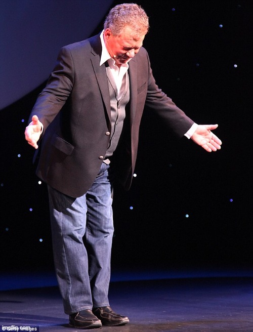 Shatner takes a bow | image tagged in shatner takes a bow | made w/ Imgflip meme maker