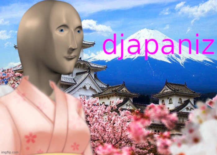 djapaniz (stonks variation) | image tagged in japanese,japan,weeaboo,weebs,weeb,stonks | made w/ Imgflip meme maker