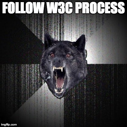 Insanity Wolf Meme | FOLLOW W3C PROCESS  | image tagged in memes,insanity wolf | made w/ Imgflip meme maker
