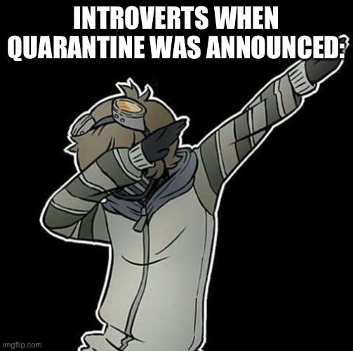 INTROVERTS WHEN QUARANTINE WAS ANNOUNCED: | made w/ Imgflip meme maker