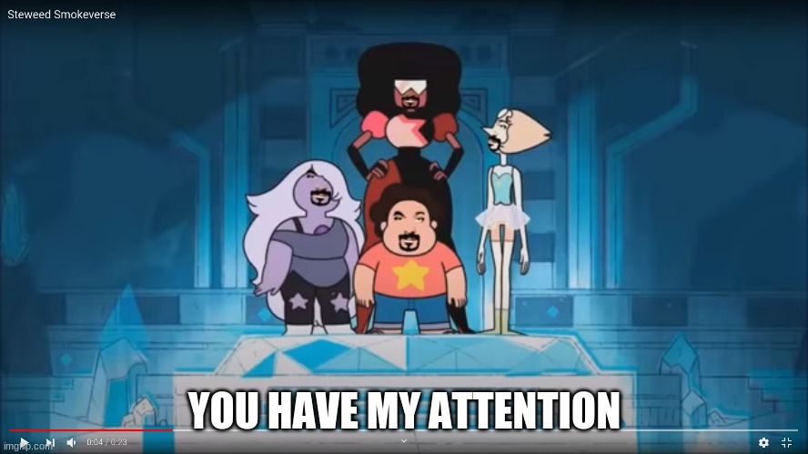 ah yes | YOU HAVE MY ATTENTION | image tagged in steven universe,smoke weed everyday | made w/ Imgflip meme maker