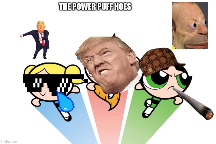 Power puff girls | THE POWER PUFF HOES | image tagged in power puff girls | made w/ Imgflip meme maker