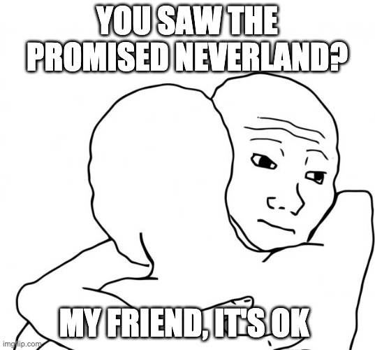 For all the TPN fans! :D | YOU SAW THE PROMISED NEVERLAND? MY FRIEND, IT'S OK | image tagged in memes,i know that feel bro | made w/ Imgflip meme maker