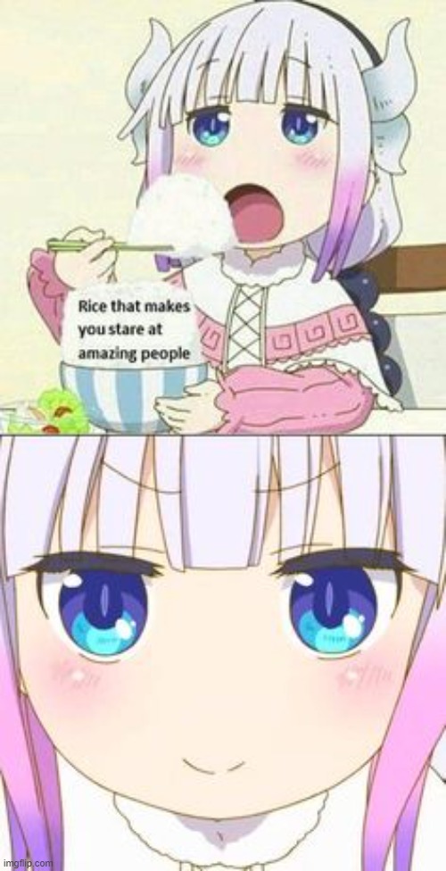 kannas special rice | image tagged in rice,kanna,loli | made w/ Imgflip meme maker