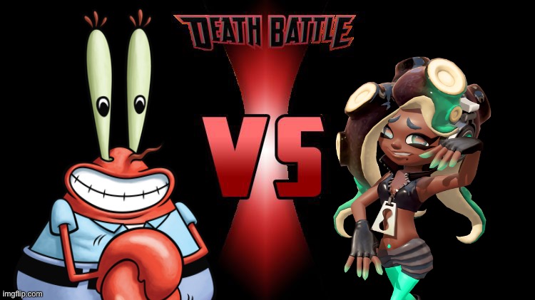 Mr Krabs vs Marina | image tagged in death battle | made w/ Imgflip meme maker