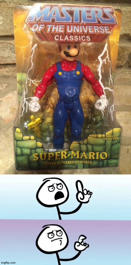 ?Mario is strong? | image tagged in speechless stickman | made w/ Imgflip meme maker