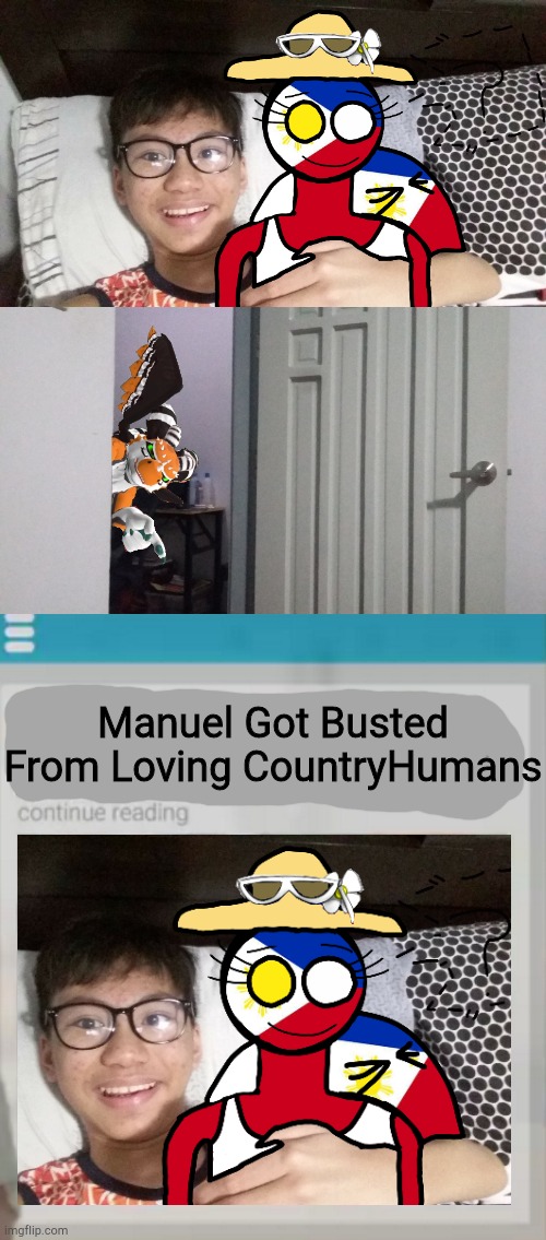 ... | Manuel Got Busted
From Loving CountryHumans | image tagged in manuel,philippines,countryhumans,busted,gylala,newspaper | made w/ Imgflip meme maker