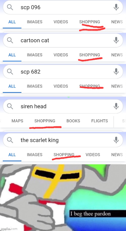 I would post this in SCP, but Siren Head and Cartoon Cat aren't SCPs | image tagged in excuse me what the f ck crusader edition,scp,scp meme,siren head,google,google search | made w/ Imgflip meme maker