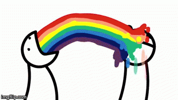 RAINBOW | image tagged in gifs,asdf movie,funny | made w/ Imgflip video-to-gif maker