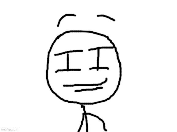 Henry Stickmin Smug Face | image tagged in blank white template,henry stickmin,memes,stick figure,stickman,drawing | made w/ Imgflip meme maker