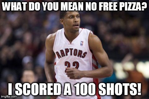 WHAT DO YOU MEAN NO FREE PIZZA? I SCORED A 100 SHOTS! | made w/ Imgflip meme maker