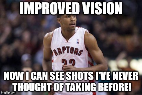 IMPROVED VISION NOW I CAN SEE SHOTS I'VE NEVER THOUGHT OF TAKING BEFORE! | made w/ Imgflip meme maker