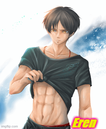 Eren Sexy Fanart(Thirst Your Desires) | Eren | image tagged in gif,aot,eren,sexy,fanart | made w/ Imgflip images-to-gif maker