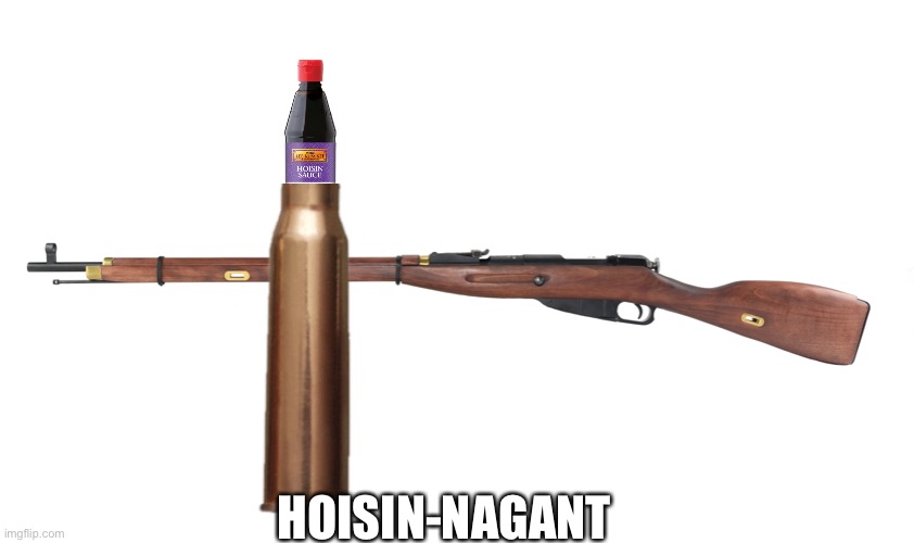HOISIN-NAGANT | image tagged in guns,puns | made w/ Imgflip meme maker