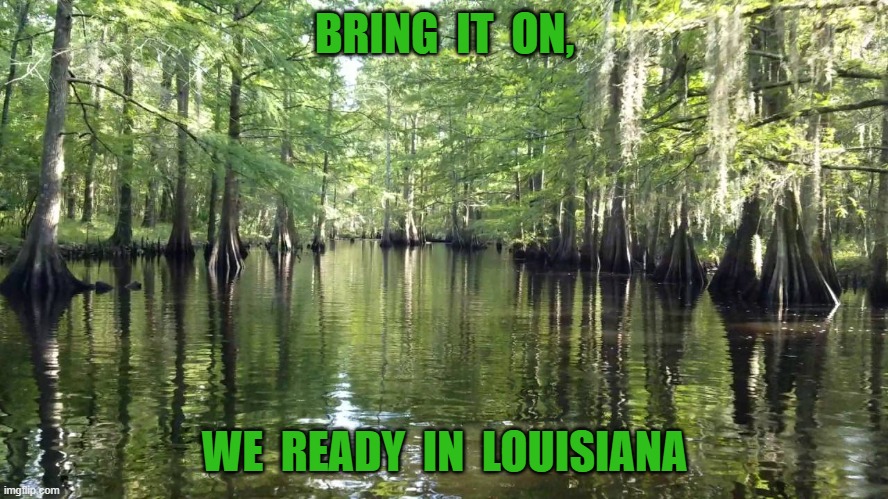 BRING  IT  ON, WE  READY  IN  LOUISIANA | image tagged in louisiana | made w/ Imgflip meme maker