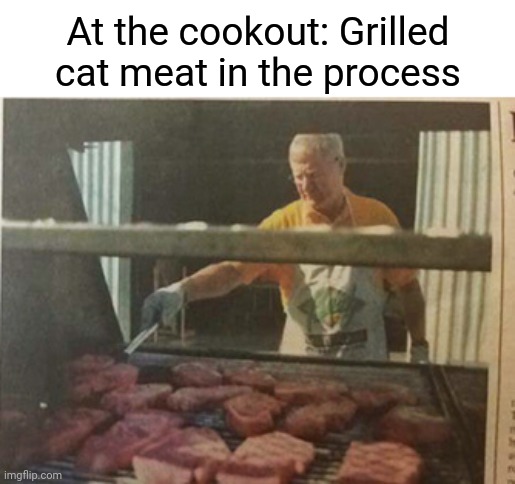 Cat meat | At the cookout: Grilled cat meat in the process | image tagged in memes,comments,comment,comment section,meat,cats | made w/ Imgflip meme maker