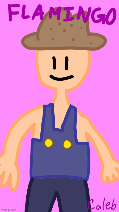 How is my drawing | image tagged in flamingo,albert,fan art,roblox | made w/ Imgflip meme maker