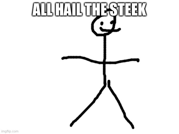 Blank White Template | ALL HAIL THE STEEK | image tagged in blank white template | made w/ Imgflip meme maker