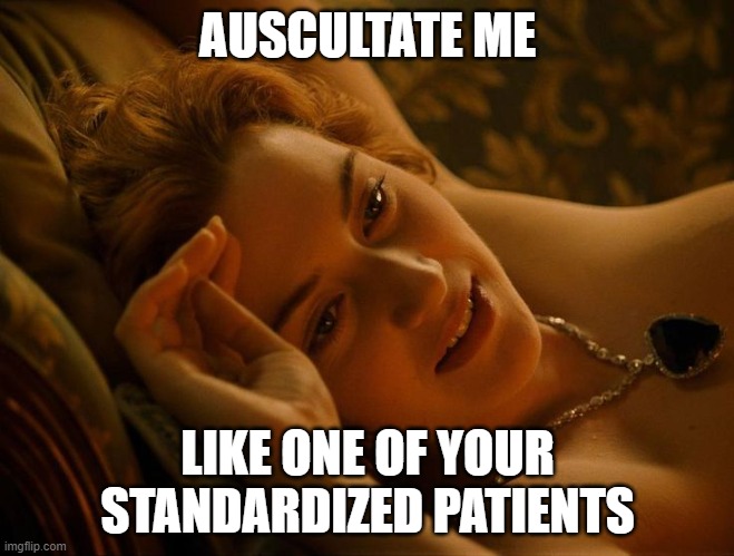 is this nsfw? ... nah | AUSCULTATE ME; LIKE ONE OF YOUR STANDARDIZED PATIENTS | image tagged in draw me like one of your | made w/ Imgflip meme maker