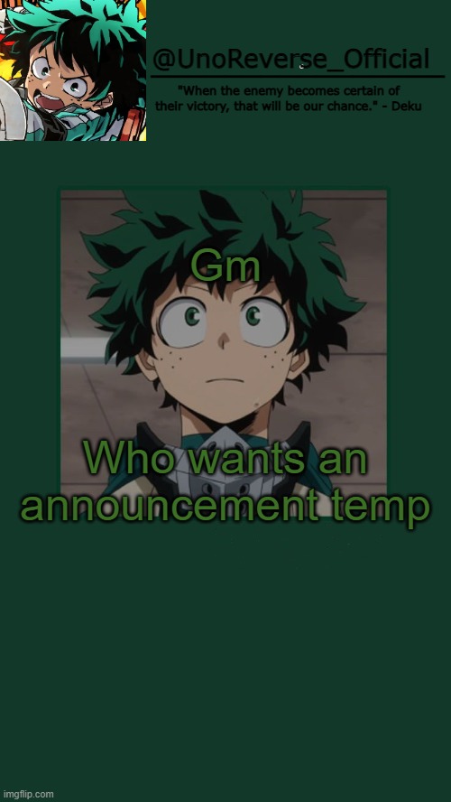 Image Tagged In Unoreverse Official Deku Temp Imgflip