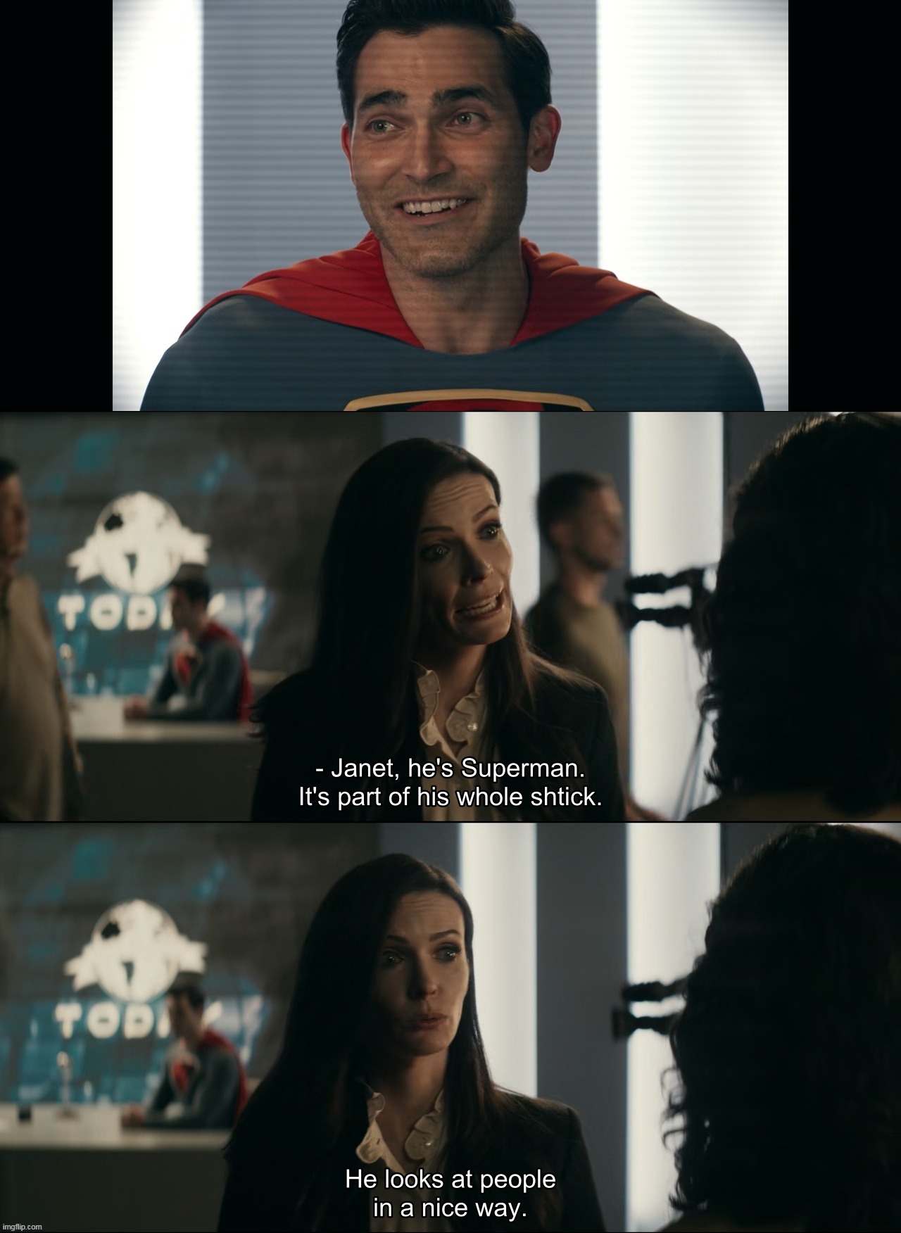 don't be ridiculous | image tagged in superman  lois problems,lois lane,clark kent,superman | made w/ Imgflip meme maker