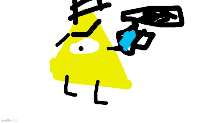 bill cipher uses phone | image tagged in white screen | made w/ Imgflip meme maker