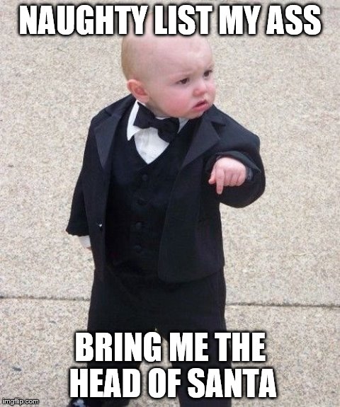 Baby Godfather | image tagged in memes,baby godfather,santa | made w/ Imgflip meme maker