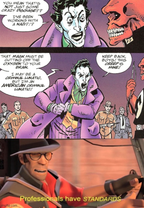 Joker hates nazism, impressive | image tagged in batman,the joker,nazis,memes | made w/ Imgflip meme maker