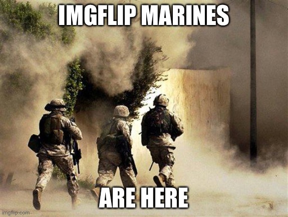 marines run towards the sound of chaos, that's nice! the army ta | IMGFLIP MARINES; ARE HERE | image tagged in marines run towards the sound of chaos that's nice the army ta | made w/ Imgflip meme maker