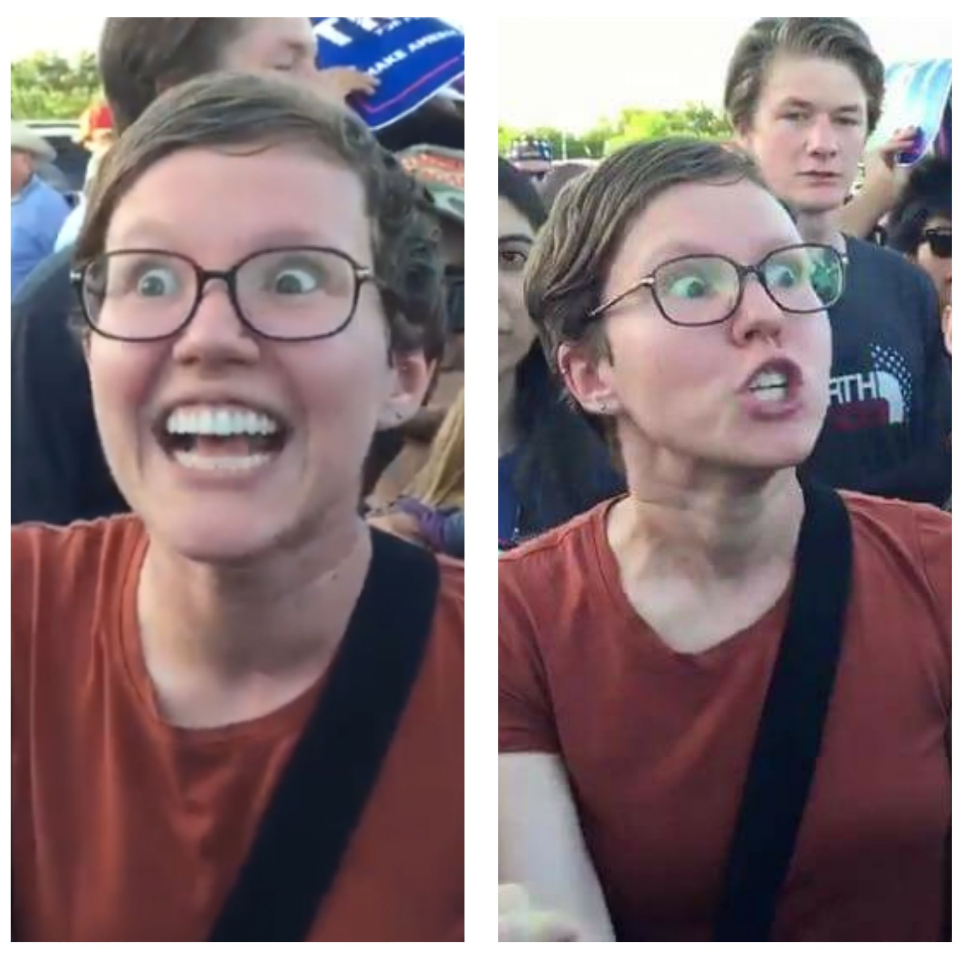 High Quality SJW Happy then Triggered Blank Meme Template