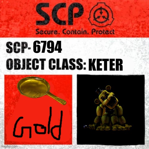 SCP Label Template: Keter | 6794; KETER | image tagged in scp label template keter | made w/ Imgflip meme maker