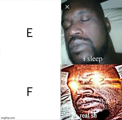 EFEFEF | E; F | image tagged in memes,sleeping shaq | made w/ Imgflip meme maker