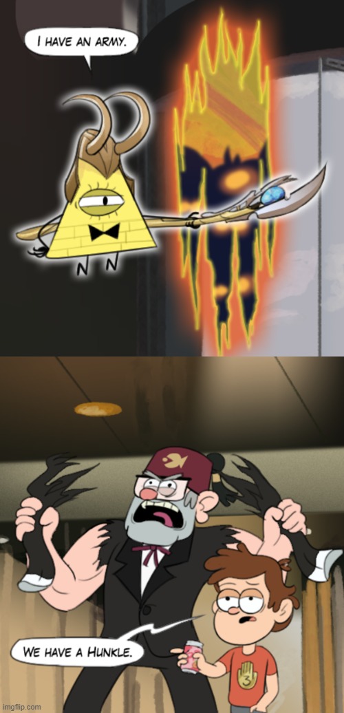 crossover meme | image tagged in gravity falls,grunkle stan,we have a hulk,funny,memes,crossover | made w/ Imgflip meme maker