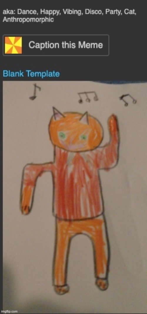 This is just a badly drawn cat ''dancing'' | image tagged in bad templates | made w/ Imgflip meme maker