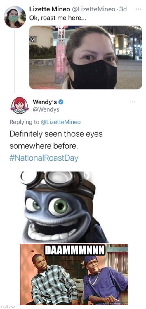 Dang Wendy’s likes roasting | image tagged in wendy's,roast,memes,funny | made w/ Imgflip meme maker