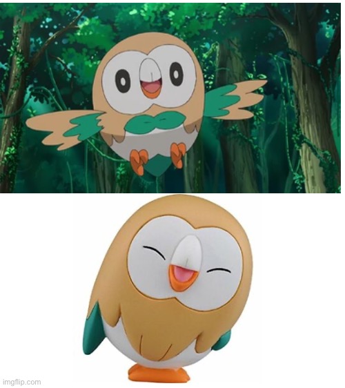 New temp! It’s called bad pun Rowlet | image tagged in blank white template | made w/ Imgflip meme maker