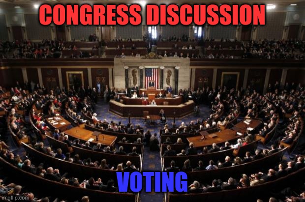 congress | CONGRESS DISCUSSION; VOTING | image tagged in congress | made w/ Imgflip meme maker