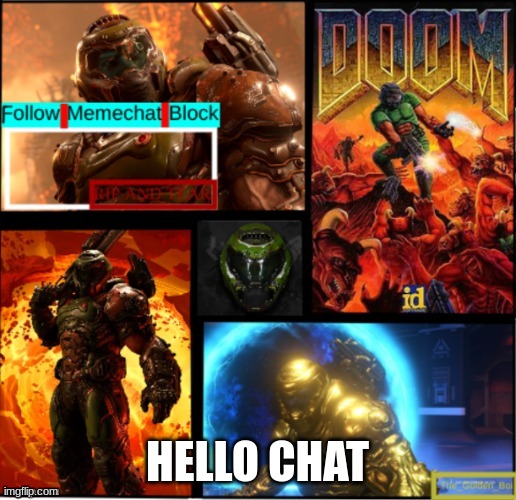 Slayer temp | HELLO CHAT | image tagged in slayer temp | made w/ Imgflip meme maker