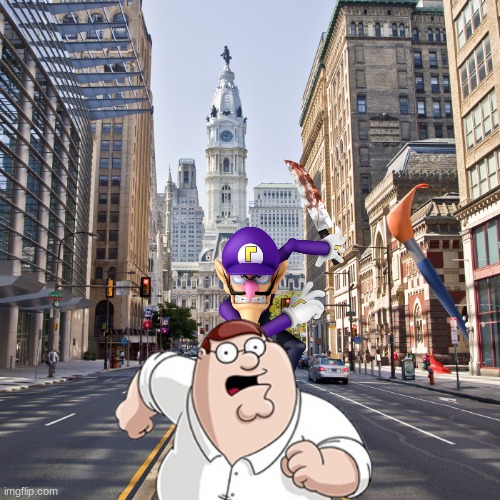 Waluigi kills Peter Griffin cuz he made fun of him for not being a playable character in Smash Ultimate.mp3 | image tagged in waluigi,peter griffin,family guy | made w/ Imgflip meme maker