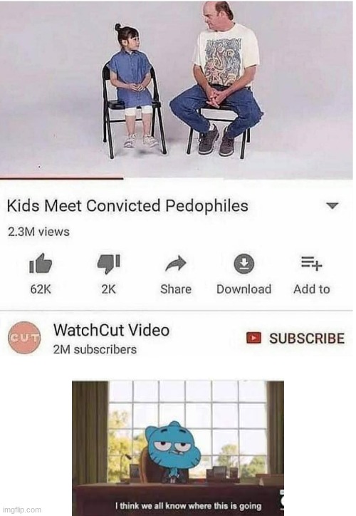 talkin to you, Jared | image tagged in the amazing world of gumball,i think we all know where this is going,pedophile | made w/ Imgflip meme maker