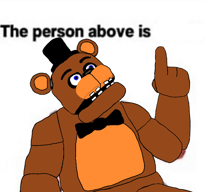 High Quality the person above fnaf Blank Meme Template