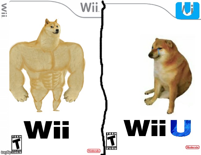 Wii vs Wii U | image tagged in wii,vs,wii u | made w/ Imgflip meme maker