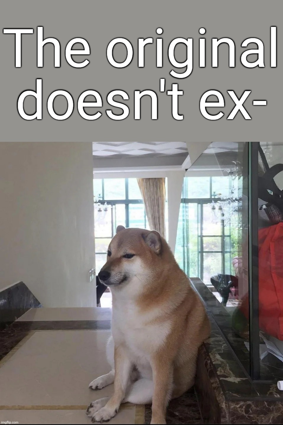 The Original Cheems | The original doesn't ex- | image tagged in photoshop,original meme,cheems,memes,funny,buff doge vs cheems | made w/ Imgflip meme maker