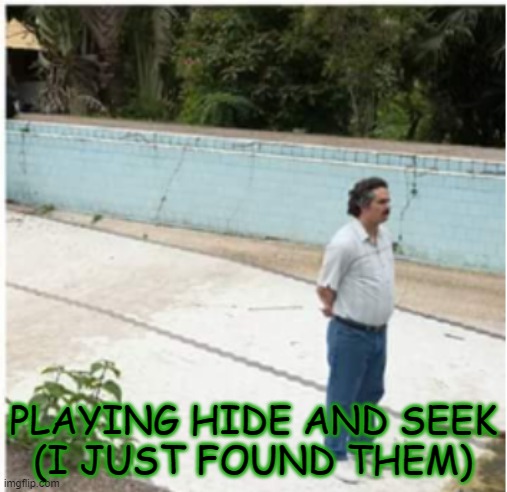 PLAYING HIDE AND SEEK
(I JUST FOUND THEM) | made w/ Imgflip meme maker