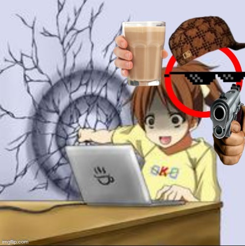 swag mc circle kills anime | image tagged in swag mc circle | made w/ Imgflip meme maker