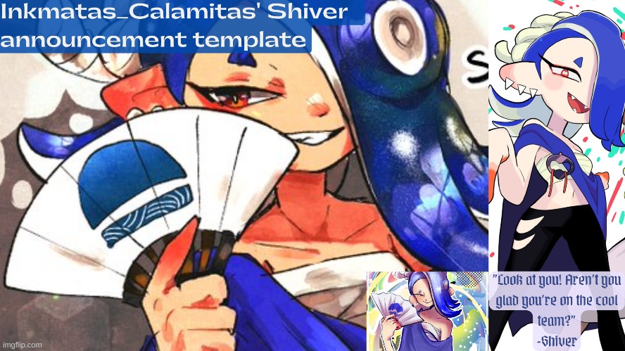 High Quality Inkmatas_Calamitas Shiver announcement template (thank you DRM) Blank Meme Template