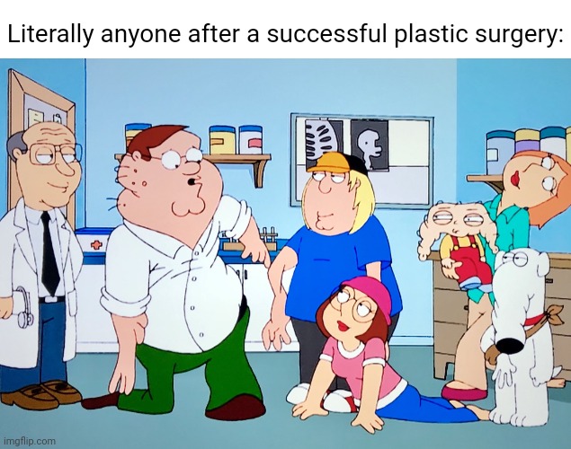 Plastic surgery | Literally anyone after a successful plastic surgery: | image tagged in plastic surgery,surgery,memes,meme,comment section,comments | made w/ Imgflip meme maker