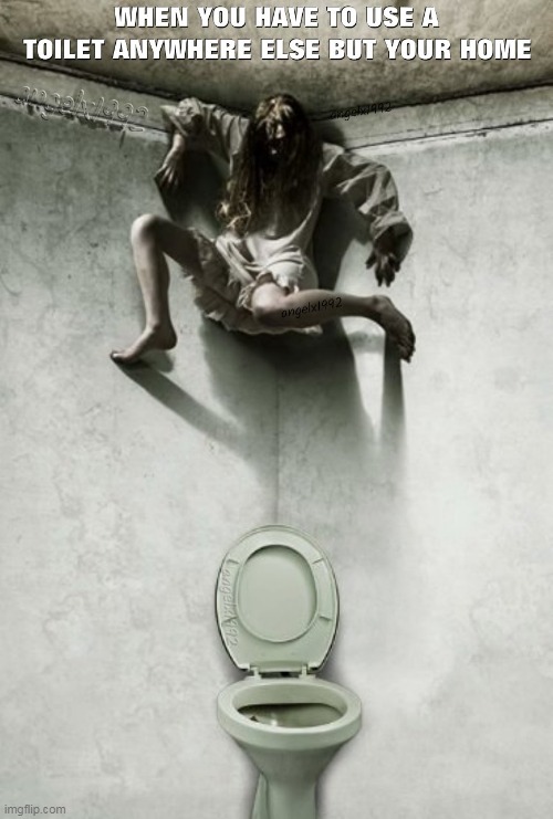 image tagged in the last exorcism,demons,horror movie,toilet,public restrooms,possessed | made w/ Imgflip meme maker