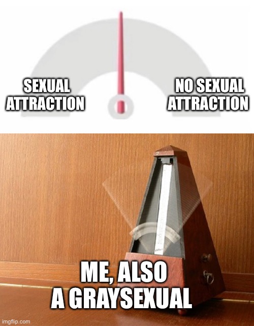 Pendulum Indecisive | SEXUAL ATTRACTION NO SEXUAL ATTRACTION ME, ALSO A GRAYSEXUAL | image tagged in pendulum indecisive | made w/ Imgflip meme maker
